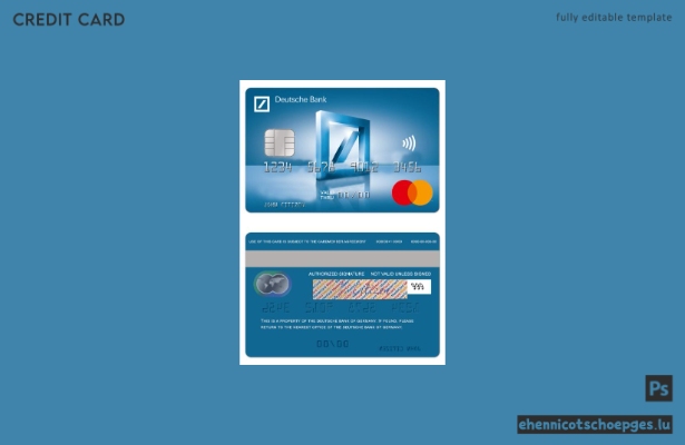 Deutsche Bank Debit Mastercard – Beispielvorschau